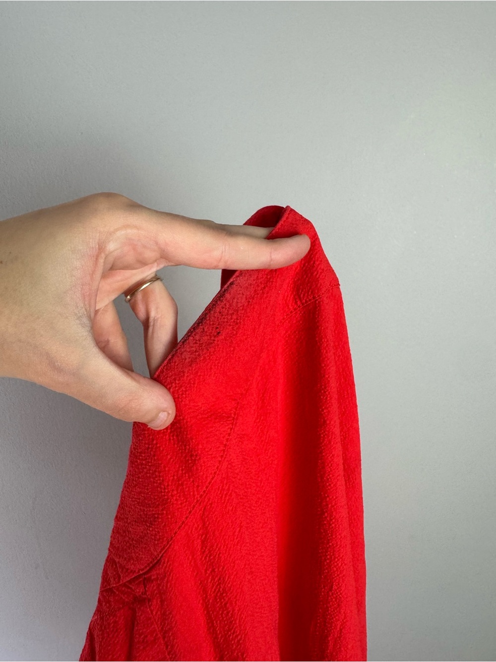 Everlane Red Open Strappy Back Tiered Cotton Midi Dress Size 4 - Picture 14 of 15